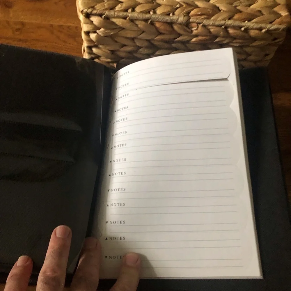 Black Leather bonded embroidered photo album